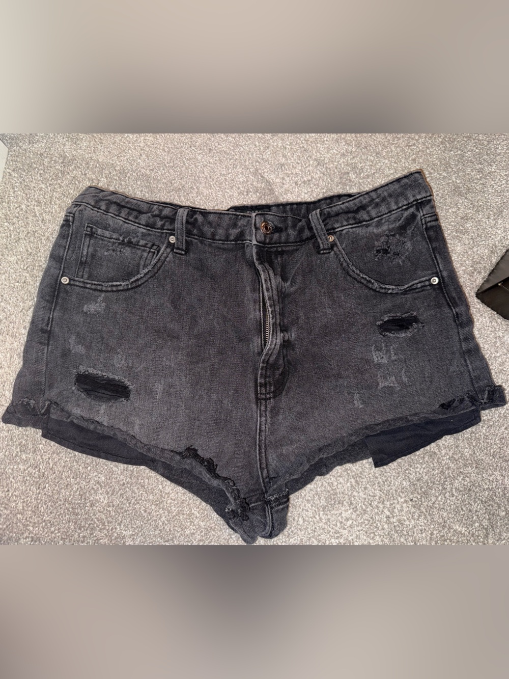 wild fable Black Distressed Denim Shorts